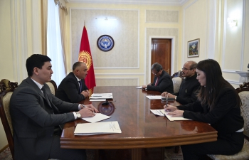 Meeting between Ambassador Mr. Arun K. Chatterjee &amp; the Speaker of the Jogorku Kenesh of the Kyrgyz Republic, H.E. Mr. Nurlanbek Shakiev - 27 December 2022