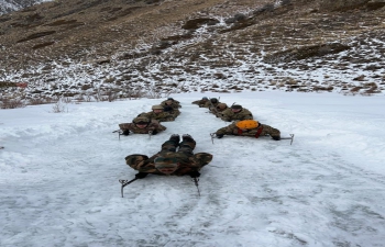 Training in Advanced Mountaineering and Winter Survival Techniques is being conducted by Indian Mobile Training Team for Kyrgyz Armed Forces in Balykchy, Kyrgyz Republic.