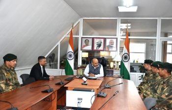 Indian Mobile Training Team that trained Kyrgyz Armed forces personnel in Advanced Mountaineering and Winter Survival Techniques paid a courtesy call on Ambassador Mr. Arun K. Chatterjee
