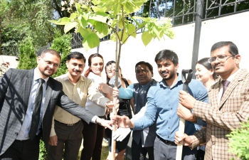 Tree Plantation Drive was undertaken on 9th June 2023 under &quot;Mission- Lifestyle for Environment (LiFE)&quot; by Ambassador Arun K. Chatterjee &amp; officials of Embassy of India, Bishkek
