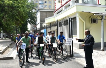 Bicycle Rally was organised by Embassy of India, Bishkek, to commemorate &quot;Mission- LiFE&quot;, on World Environment Day, 5th June, 2023